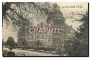 Old Postcard St Gorges Loire Chateau de Serrant