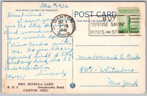 Vtg Canton Ohio OH Lincoln High School 1920s View WB Postcard
