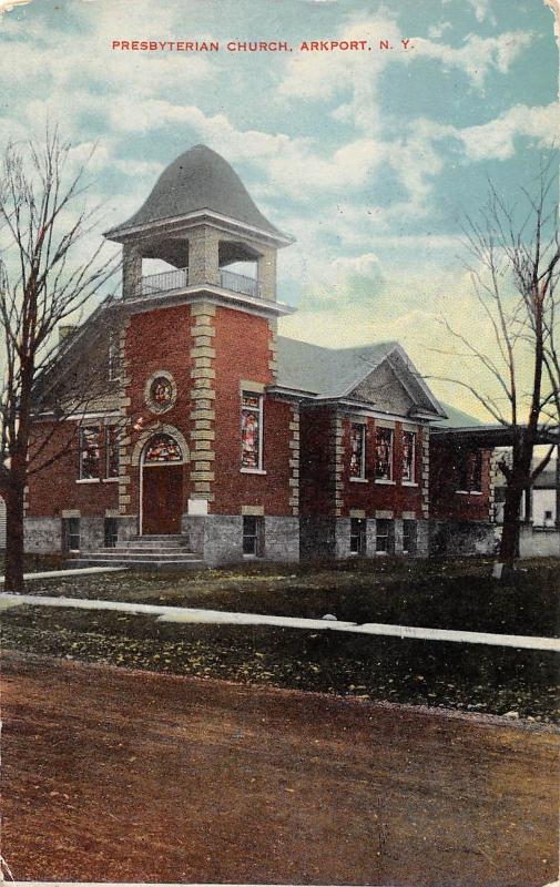 New York NY Postcard 1915 ARKPORT Presbyterian Church Building