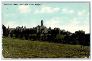 c1910 Worcester Insane Hospital Worcester Massachusetts MA Antique Postcard