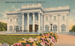 Vintage Postcard 1946 Marble Palace Residence F.H. Prince Newport Rhode Island 