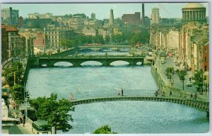 c1950s Dublin Ireland River Liffey Bridge Chrome Pan American World Airways A217