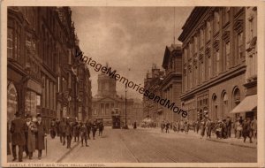 Castle Street and Town Hall Liverpool Vintage Postcard PC335