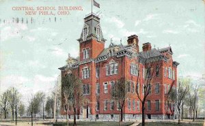 Central School Building New Philadelphia Ohio 1908 postcard