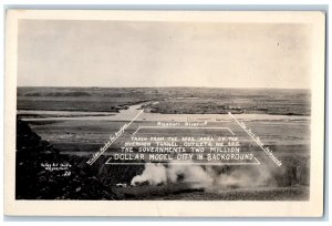 c1920's Fort Peck Missouri River Shipyards View Montana MT RPPC Photo Postcard