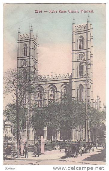 Notre Dame Church, Montreal, Quebec, Canada, 1900-1910s