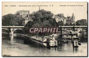 Paris - 14 - Panorama taken to Ile St Louis - Old Postcard