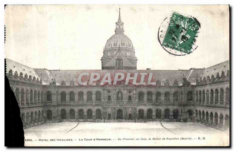 Old Postcard The Paris Hotel des Invalides Court D Honor