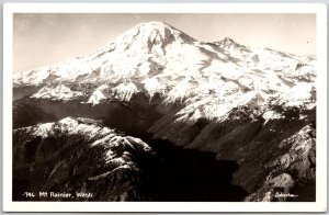 Mt. Rainier Washington WA Mountain Sightseeing Real Photo RPPC Postcard