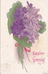 Easter Greeting With Purple Flowers 1908