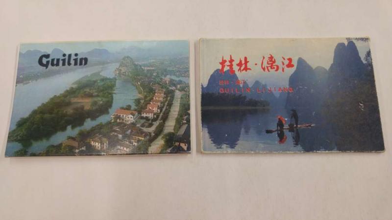 Pair of China Gulin Scenic Views 22 Cards Total Postcard Folders J46999