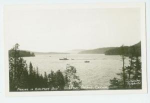 RPPC POSTCARD  FISHING IN ROSSPORT BAY ONTARIO ON