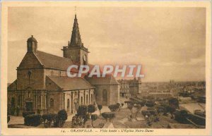 Old Postcard Granville - uptown - the Church of Our Lady