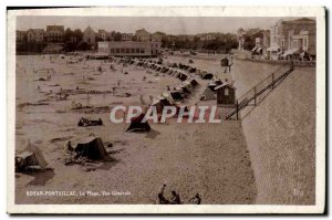 Old Postcard Royan Pontaillac La Plage Vue Generale