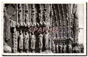 Modern Postcard Reims Cathedral portal of the main façade