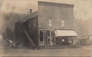 Smith Block 1891 Unknown Location 2 Men in Front Unused Real Photo Postcard E59