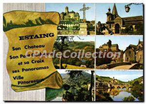 Postcard Old Estaing Aveyron Le Chateau Vue generale