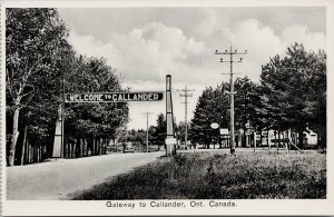Gateway to Callander Ontario Welcome Sign Unused Postcard H20