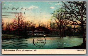 Postcard Springfield Illinois c1908 Washington Park Sangamon County
