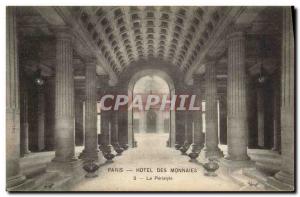 Old Postcard Paris Hotel Mint coins The peristyle