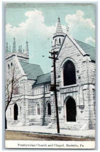 Marietta Pennsylvania Postcard Presbyterian Church Chapel c1910 Vintage Antique