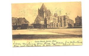 Trinity Church, Boston, Massachusetts, Used 1906, Sepia,