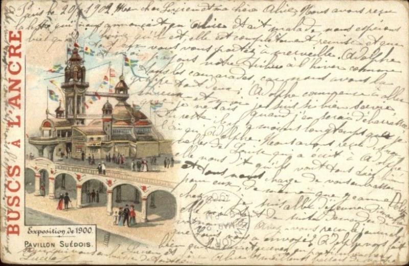 1900 Paris Expo Universelle Buscs A L'Ancre Advertising Used Postcard/Cover #2 