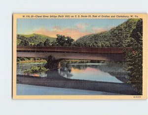 Postcard Cheat River Bridge on U. S. Route 50, West Virginia