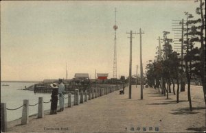 Yokohama Japan Bund c1910 Hand Colored Postcard