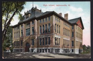 Illinois JACKSONVILLE High School - pm1908 Divided Back