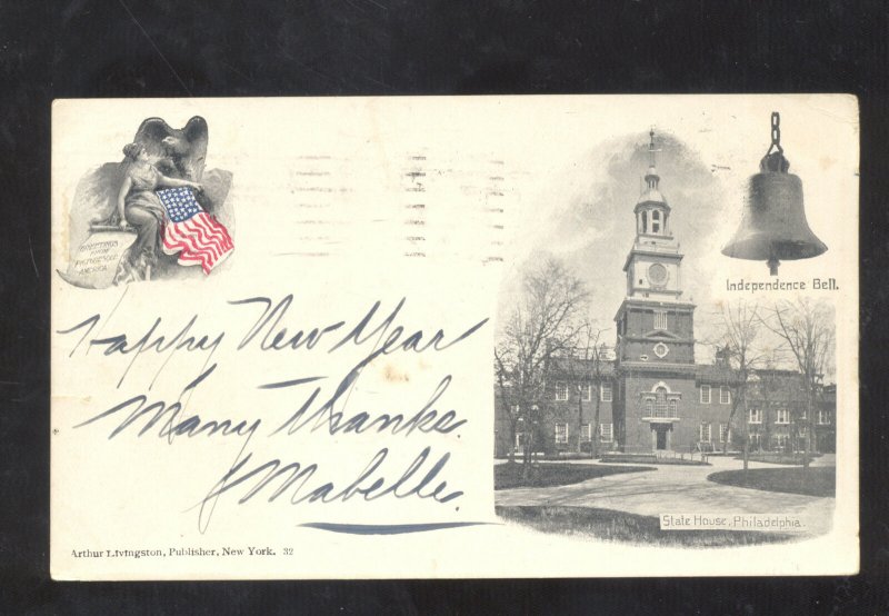 PHILADELPHIA PENNSYLVANIA PA. STATE HOUSE VERY OLD VINTAGE POSTCARD