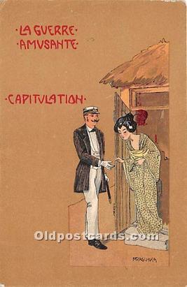 Signed Praschka La Guerre AmUSA nte Capitulation Artist Raphael Kirchner Unused 