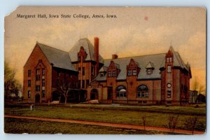 Ames Iowa Postcard Margaret Hall Iowa State College Field c1912 Vintage Antique