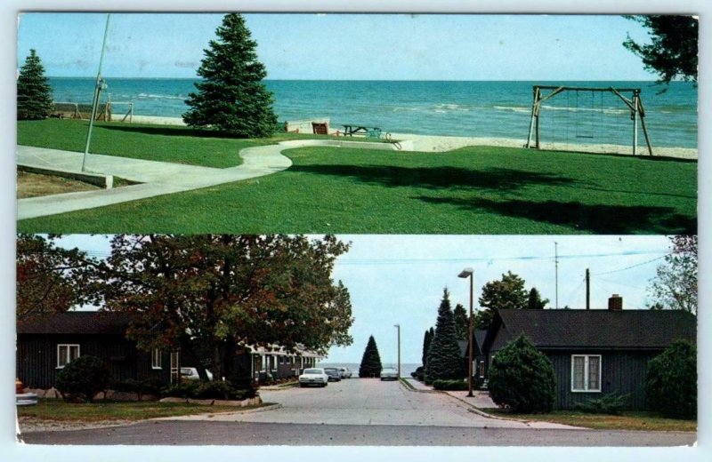 TAWAS CITY, Michigan MI ~ Roadside COLEMAN'S COTTAGES 1972  Postcard