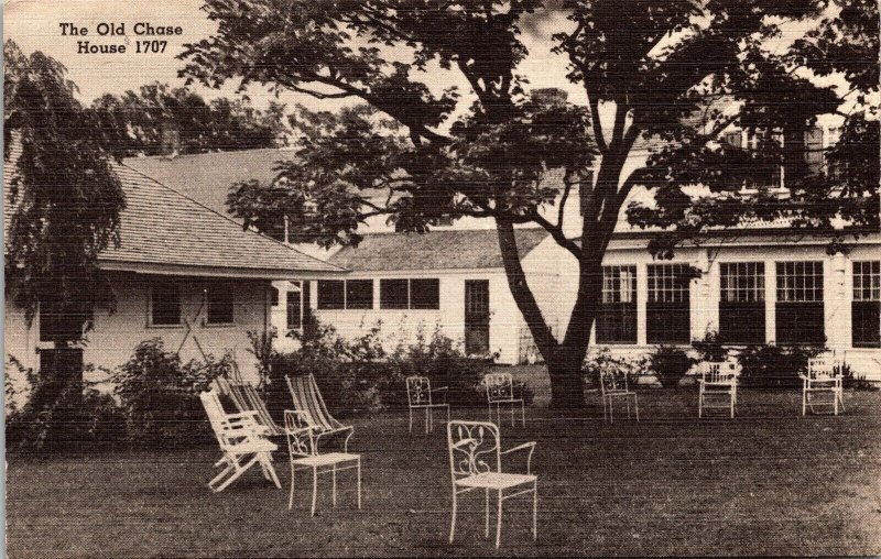 Old Chase House 1707 Herring River W Harwich Swinging Staircase Postcard UNP VTG 