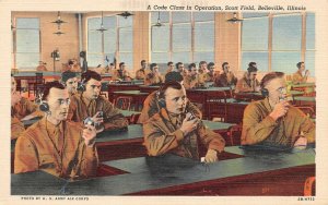LP02 Military Postcard Scott Field Belleville Illinois  Code Class Curteich