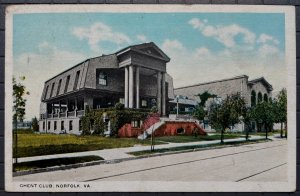 Vintage Postcard 1915-1930 Ghent Club Norfolk Virginia