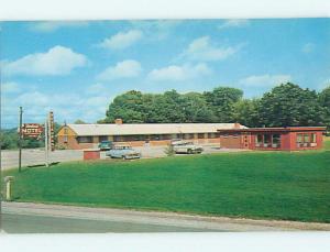 Unused 1950's OLD CARS & NORBERT'S MOTEL & RESTAURANT Michigan City IN u6874@