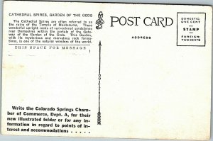 Postcard CO - Cathedral Spires Garden of the Gods Montezuma c1918 MrSTUFF B2/21