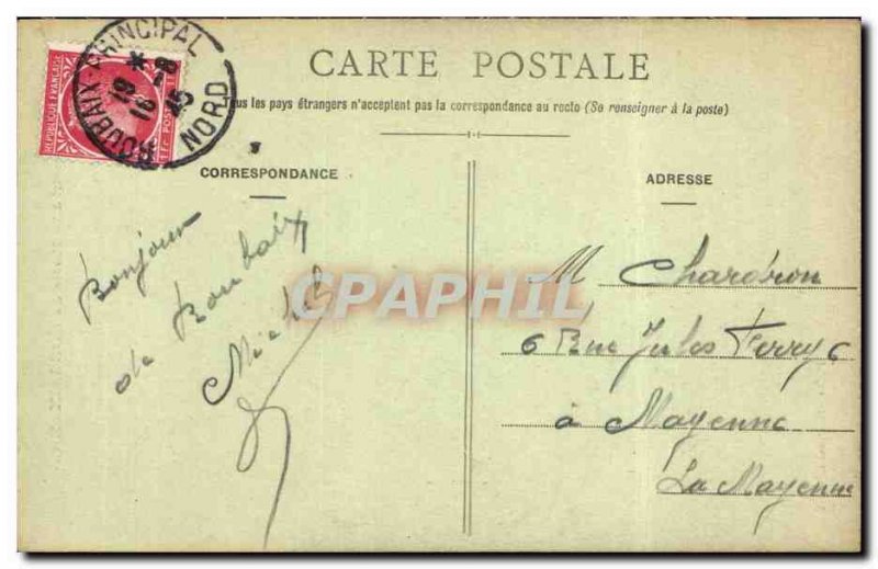 Old Postcard Monument to Roubaix dead