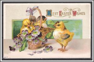 Best Easter Wishes Chicks Embossed - [MX-168]