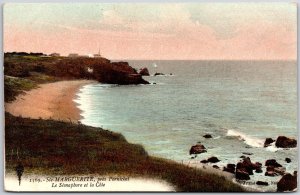 Ste-MARGUERITE pres Pornichet Le Semaphore et la Cote Cannes France Postcard