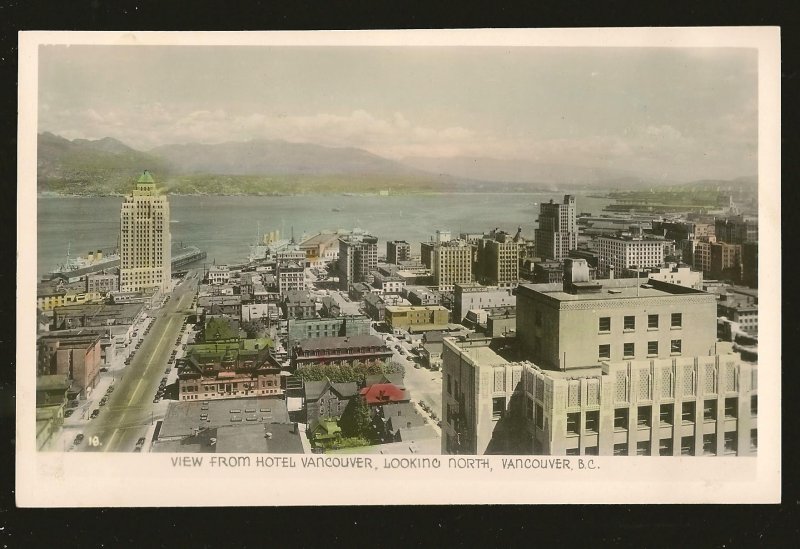 View From Hotel Vancouver Looking North Gowen Sutton Color Postcard Unposted