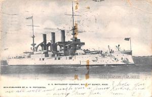 US Battleship Vermont, Built at Quincy, MA, USA Military Battleship 1906 