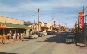 Allen Street Scene TOMBSTONE Arizona Rose Tree Inn 1950s Vintage Postcard