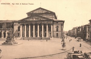 Vintage Postcard 1910's Munchen Kgl. Hof- And National Theater Building Germany