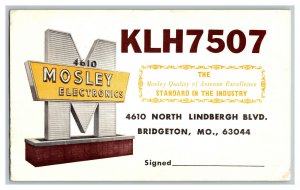 QSL Radio Card From Bridgeton MO. Missouri KLH7507