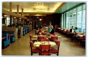 c1950s Interior View Of Six Beautiful Restaurant New Kansas Turnpike KS Postcard