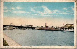 WILMINGTON DELAWARE NEW THIRD STREET BRIDGE VINTAGE POSTCARD