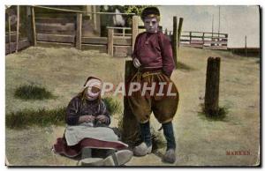 Postcard Old Marken Children Folklore